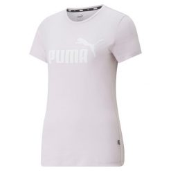 Koszulka damska PUMA ESS Logo Tee. Zielone koszulki sportowe Puma, bez wzorów, bez ramiączek. Za 79.99 zł.