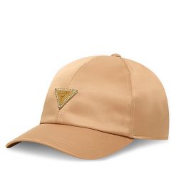 Czapka z daszkiem Guess. Czerwone czapki Guess, z aplikacjami. Za 159.99 zł.