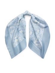 LAUREN RALPH LAUREN Chusta 454P14497002 Błękitny. Niebieskie rękawiczki Lauren Ralph Lauren, bez wzorów, z jedwabiu. Za 519.99 zł.