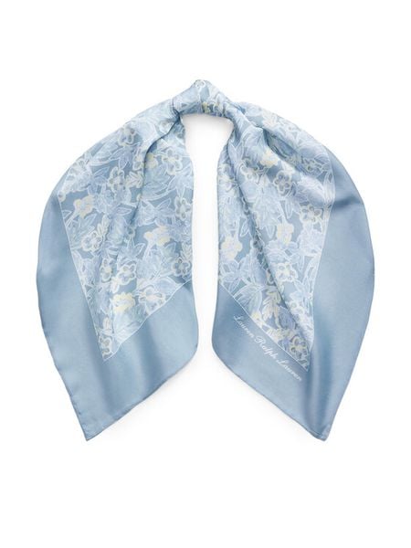LAUREN RALPH LAUREN Chusta 454P14497002 Błękitny. Niebieskie rękawiczki Lauren Ralph Lauren, bez wzorów, z jedwabiu. Za 519.99 zł.