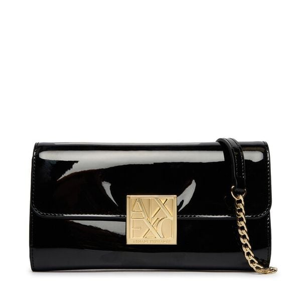 Torebka Armani Exchange. Czarne torebki klasyczne Armani Exchange, bez wzorów, bez dodatków. Za 489.99 zł.