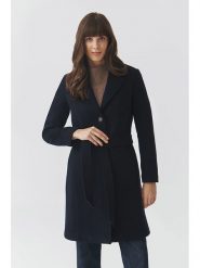TATUUM Wełniany płaszcz "Nitika" w kolorze granatowym rozmiar: 36. Niebieskie płaszcze Tatuum, bez wzorów, z tkaniny, bez kaptura. Za 437.17 zł.