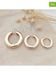 Atelier MIU Pozłacane kolczyki-kreole (3 szt.) rozmiar: onesize. Żółte kolczyki Atelier MIU, pozłacane. Za 39.99 zł.