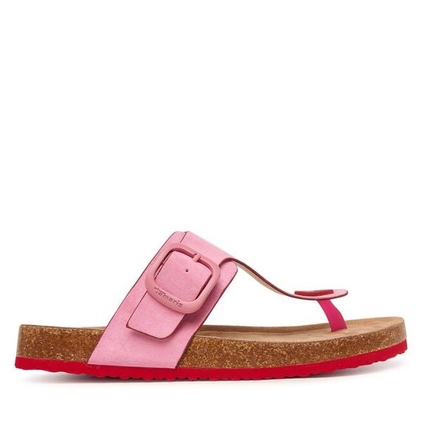 Japonki Tamaris. Czerwone klapki Tamaris, bez wzorów, bez obcasa. Za 219.99 zł.