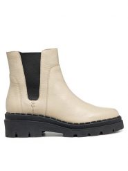 Geox Sztyblety D Felleny D46XEC 046NH C6182 Écru. Botki Geox, bez wzorów, z materiału, bez obcasa, na płaskiej podeszwie, bez zapięcia. Za 659.99 zł.