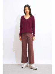 AUTHENTIC CASHMERE Kaszmirowy sweter "Galise" w kolorze bordowym rozmiar: XL. Czerwone swetry AUTHENTIC CASHMERE, xl, bez wzorów, z kaszmiru, bez ramiączek. Za 297.26 zł.