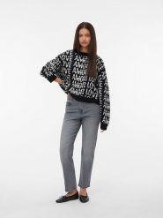 Vero Moda Sweter w kolorze czarnym rozmiar: M. Czarne swetry Vero Moda, m, bez wzorów, z wełny, bez ramiączek. Za 135.49 zł.