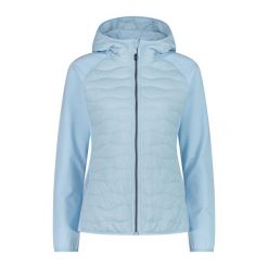 Damska kurtka hybrydowa z kapturem CMP. Niebieskie kurtki narciarskie CMP, bez wzorów, z kapturem, narciarskie. Za 323.50 zł.