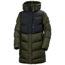 Damska kurtka puchowa Helly Hansen Explorer. Zielone kurtki narciarskie Helly Hansen, bez wzorów, z puchu, bez kaptura, narciarskie. W wyprzedaży za 826.30 zł.