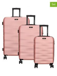 Beagles Walizki (3 szt.) w kolorze jasnoróżowym rozmiar: onesize. Różowe walizki Beagles, bez wzorów. Za 434.99 zł.