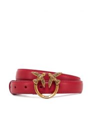 PINKO Pasek Damski Love Berry H2 Belt PE 25 PLT01 100143 A0F1 Czerwony. Czerwone paski Pinko, bez wzorów, ze skóry. Za 339.99 zł.