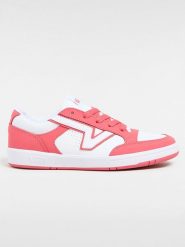 Vans Skórzane sneakersy "Lowland CC" w kolorze biało-różowym rozmiar: 36. Białe trampki Vans, bez wzorów, bez zapięcia. Za 158.47 zł.