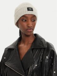 Calvin Klein Czapka Hardware K60K612652 Beżowy. Brązowe czapki Calvin Klein, bez wzorów, z materiału. Za 229.99 zł.