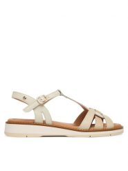 Pikolinos Sandały Roquetas W9B-0789C1 Biały. Białe sandały Pikolinos, bez wzorów, ze skóry, bez obcasa, na płaskiej podeszwie, bez zapięcia. Za 559.99 zł.