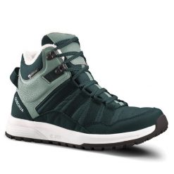 Buty turystyczne damskie Quechua SH500 Mid wodoodporne. Niebieskie obuwie sportowe QUECHUA, trekkingowe. W wyprzedaży za 169.99 zł.