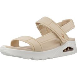 Sandały SKECHERS UNO - SUMMER STAND 2 Beżowy. Brązowe sandały Skechers, bez wzorów, z tkaniny, bez obcasa, bez zapięcia. Za 293.99 zł.