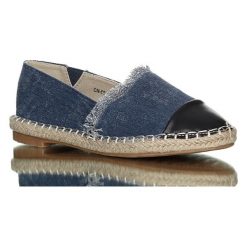 Espadryle wsuwane (38). Niebieskie espadryle Chic Nana, bez wzorów, z jeansu, bez obcasa, bez zapięcia. Za 24.00 zł.