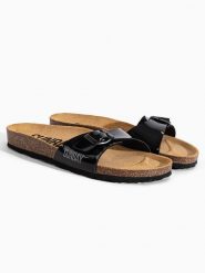 Sunbay Klapki "Jasmin" w kolorze czarnym rozmiar: 38. Czarne klapki Sunbay, bez wzorów, z otwartym noskiem, bez obcasa. Za 145.94 zł.