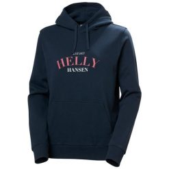 Bluza damska z kapturem Helly Hansen Cora Graphic. Niebieskie bluzy Helly Hansen, na lato, m, bez wzorów, z bawełny, z kapturem. Za 409.50 zł.