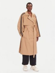 Adidas Trencz adicolor JW2663 Beżowy Loose Fit. Brązowe płaszcze Adidas, xs, bez wzorów, z bawełny, bez kaptura. Za 649.99 zł.