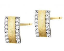 Złote kolczyki z cyrkoniami. Żółte kolczyki Apart, z cyrkonią, złote. Za 1,129.00 zł.