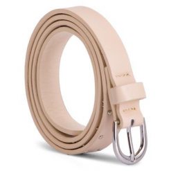ACCCESSORIES 1W2-004-SS19 Beżowy. Brązowe paski ACCCESSORIES, bez wzorów, ze skóry ekologicznej. Za 29.99 zł.