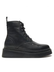 Levi's® Botki Harlow 235881-794-559 Czarny. Czarne botki bez wzorów, ze skóry, bez obcasa, na płaskiej podeszwie, bez zapięcia. Za 449.99 zł.