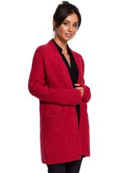 Be Wear Kardigan w kolorze czerwonym rozmiar: L/XL. Czerwone kardigany Be Wear, l, bez wzorów, z wełny. Za 245.45 zł.