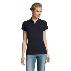 Damska Koszulka Polo Perfect. Niebieskie koszulki polo SOL'S, m, bez wzorów, bez kołnierzyka, bez ramiączek. Za 75.99 zł.