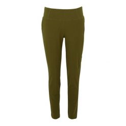 Legginsy trekkingowe damskie Monira. Zielone legginsy Regatta, bez wzorów, z materiału. W wyprzedaży za 199.99 zł.