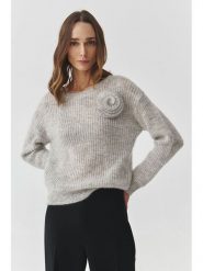 TATUUM Sweter w kolorze jasnoszarym rozmiar: XL. Szare swetry Tatuum, xl, bez wzorów, z wełny, bez ramiączek. Za 213.69 zł.