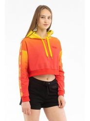 Moschino Bluza w kolorze czerwono-żółtym rozmiar: XS. Czerwone bluzy MOSCHINO, xs, bez wzorów, z kapturem. Za 391.45 zł.