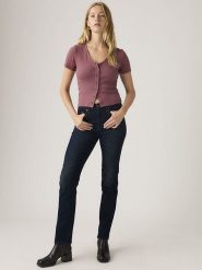 Levi's Dżinsy "724" - Slim fit - w kolorze granatowym rozmiar: W29/L32. Niebieskie jeansy Levi's®, l, z aplikacjami, z podwyższonym stanem. Za 228.21 zł.