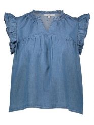 Pepe Jeans Bluzka dżinsowa w kolorze niebieskim rozmiar: M. Niebieskie bluzki Pepe Jeans, m, bez wzorów, z bawełny, bez kołnierzyka, bez ramiączek. Za 166.10 zł.