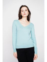 ASSUILI Sweter w kolorze turkusowym rozmiar: 34. Niebieskie swetry Assuili, bez wzorów, bez ramiączek. Za 109.52 zł.