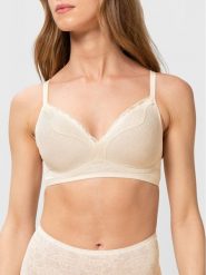 Triumph Biustonosz bezfiszbinowy Fit Smart 10205981 Beżowy. Brązowe biustonosze Triumph, bez wzorów, z syntetyku. Za 161.00 zł.