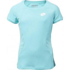 Koszulka tenisowa damska z krótkim rekawem Lotto squadra tee. Niebieskie bluzki Lotto, xs, bez wzorów, sportowe, bez kołnierzyka, bez ramiączek. Za 85.00 zł.