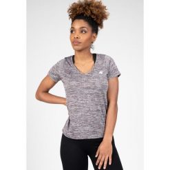 Elmira V-Neck Koszulka - Szary Melange. Szare koszulki sportowe GORILLA WEAR, bez wzorów, bez ramiączek, na fitness i siłownię. Za 159.00 zł.