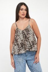 Top damski w zwierzęcy wzór Udine PINKO. Topy Pinko, l, bez wzorów, bez kołnierzyka, bez ramiączek. Za 769.00 zł.