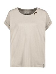 Sublevel Koszulka w kolorze kremowym rozmiar: M. Brązowe bluzki Sublevel, m, bez wzorów, bez kołnierzyka, bez ramiączek. Za 66.00 zł.