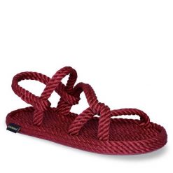 Sandały Bohonomad. Czerwone sandały Bohonomad, bez wzorów, bez obcasa, na płaskiej podeszwie, bez zapięcia. Za 249.99 zł.