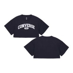 Top damski Converse Sporty Cropped. Czarne koszulki sportowe Converse, bez wzorów, bez ramiączek. Za 159.99 zł.