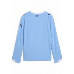 Młodzieżowa koszulka domowa z długim rękawem Manchester City 25/26 PUMA. Biała bluzki Puma, m, bez wzorów, młodzieżowe, bez kołnierzyka, bez ramiączek. Za 379.00 zł.