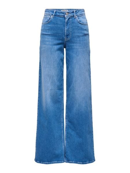 ONLY Jeansy Madison 15363267 Niebieski Wide Leg. Niebieskie jeansy Only, m, bez wzorów. Za 148.99 zł.