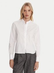BOSS Koszula Bertyna 50543684 Biały Regular Fit. Białe koszule Boss, bez wzorów, z bawełny, bez kołnierzyka, bez ramiączek. Za 699.99 zł.