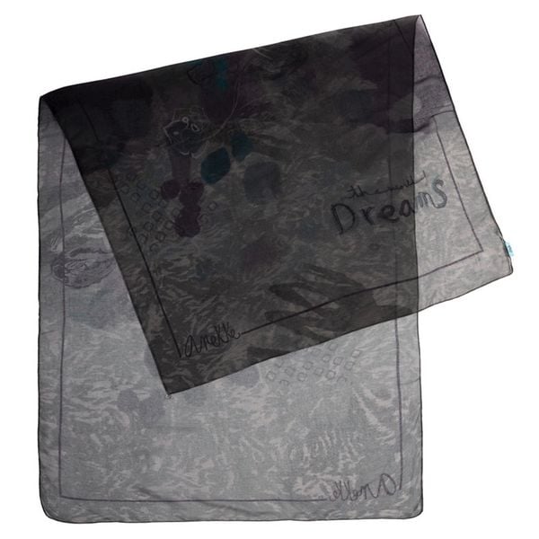 Szary Elegancki Damski Szal Anekke REAL. Szare szaliki Anekke, z aplikacjami, eleganckie. Za 119.00 zł.