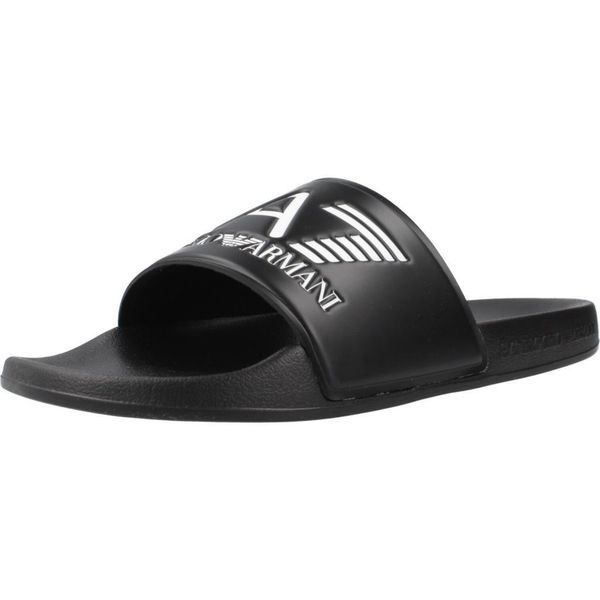 Sandały EA7 SCARPE BEACHWEAR Czarny. Czarne sandały EA7, bez wzorów, z materiału, bez obcasa, bez zapięcia. Za 164.99 zł.