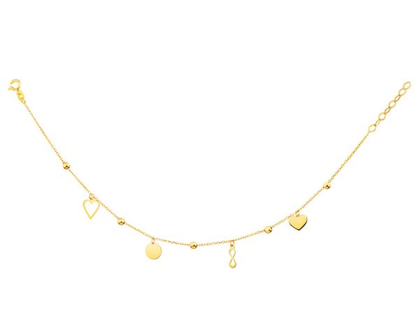 Złota bransoletka - nieskończoność. Żółte bransoletki Apart, złote. Za 489.00 zł.