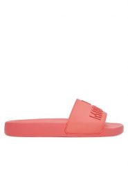 LOVE MOSCHINO Klapki JA28052G0MI15502 Koralowy. Pomarańczowe klapki Love Moschino, bez wzorów, z tworzywa sztucznego, bez obcasa. Za 379.99 zł.