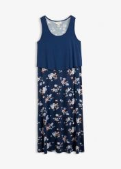 Długa sukienka z górą o kroju topu z cienkiej wiskozy. Brązowe sukienki bonprix, bez wzorów, z wiskozy, bez kołnierzyka, bez ramiączek, maxi. Za 142.99 zł.